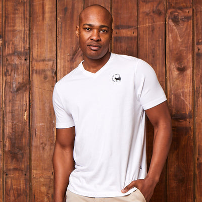 High-Square Crescent Logo V-Neck Tee Pelican