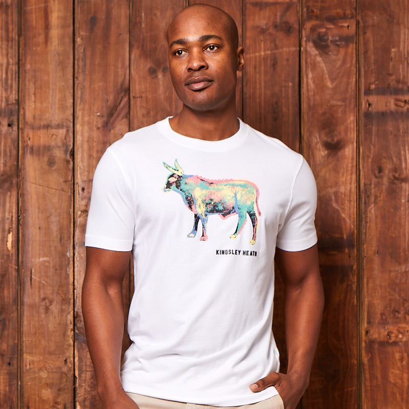 Funky Sketchy Nguni Crew Tee Pelican