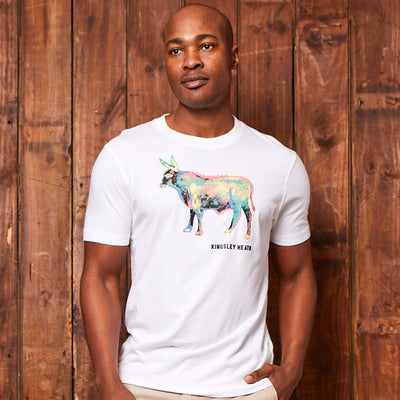 Funky Sketchy Nguni Crew Tee Pelican