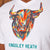 Funky Painted Bull V-Neck Tee Pelican