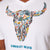 Doodle Elements Skull V-Neck Tee Pelican