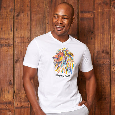 King Of The Jungle V-Neck Tee Pelican