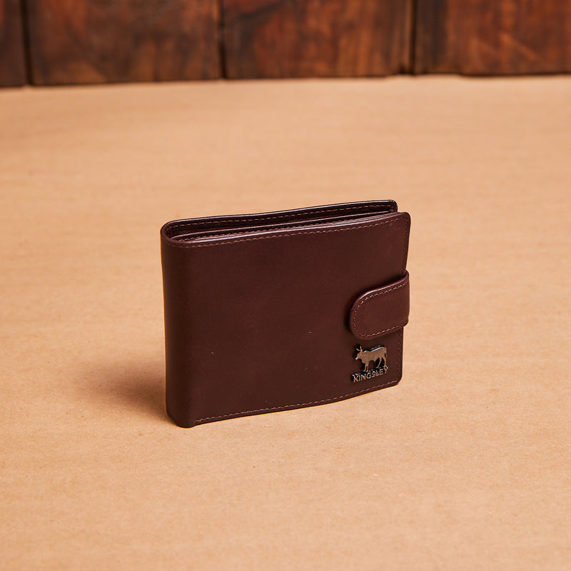 Kingsley Heath Press Stud Wallet Buffalo