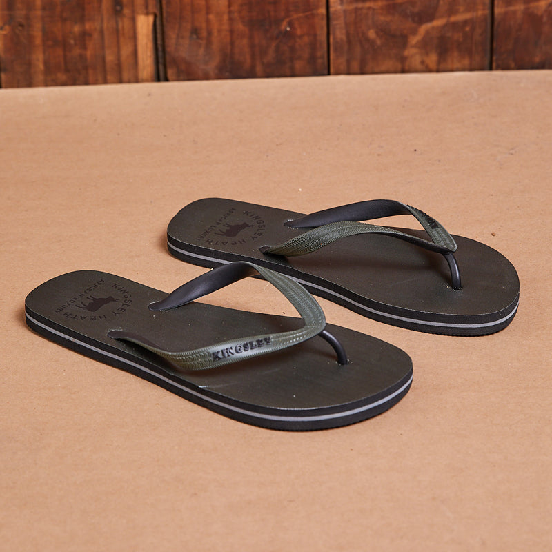 Kingsley Heath T Arched Heel Epdm Sandal Fatigue/Black/Fatigue