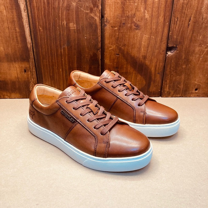 Kingsley Heath S Metal Trim Lace Up Tan/White