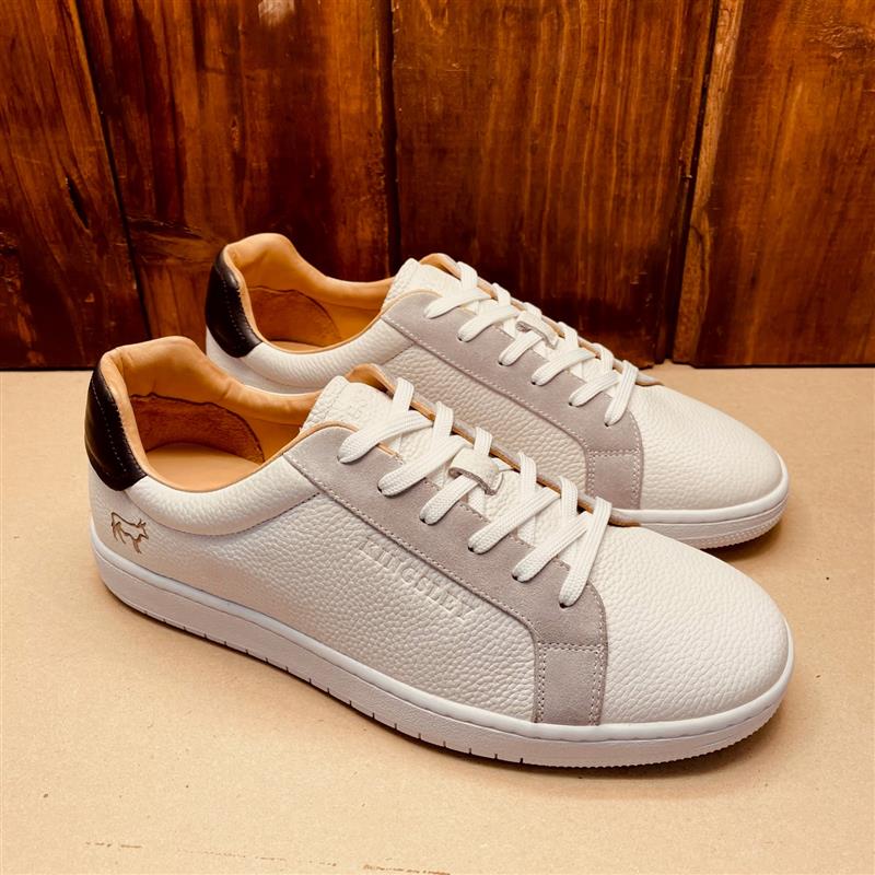 Kingsley Heath S Sueded Facing Sneaker White/Grey/Black/White