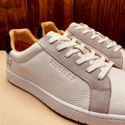 Kingsley Heath S Sueded Facing Sneaker White/Grey/Black/White