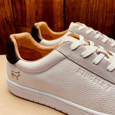 Kingsley Heath S Sueded Facing Sneaker White/Grey/Black/White