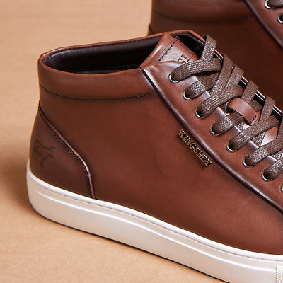 Kingsley Heath Metal Trim Chukka Choc/Brass/White