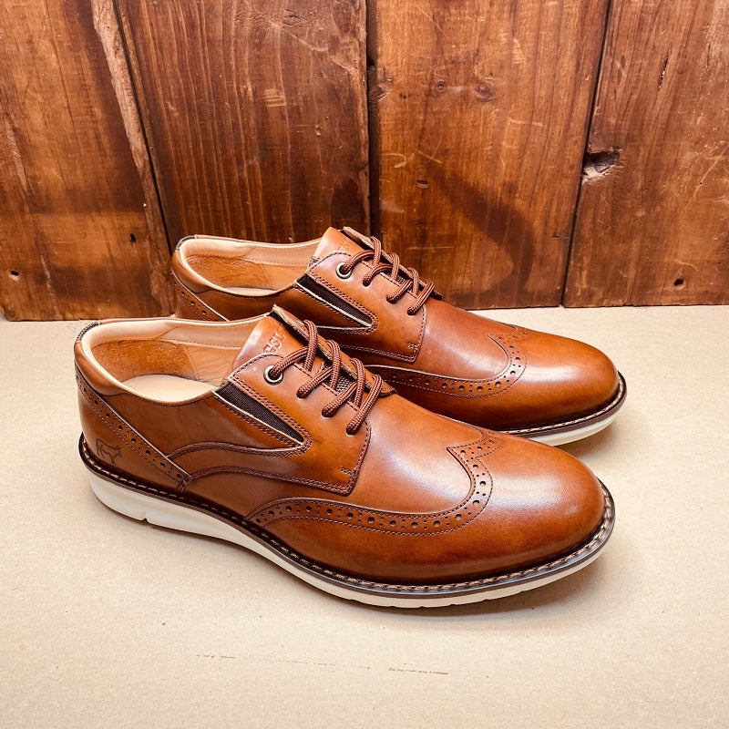 Kingsley Heath FC Wingtip Business Casual Tan/White