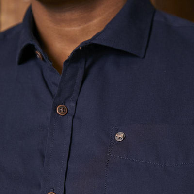 Kingsley Heath Classic Slim Fit Shirt Midnight