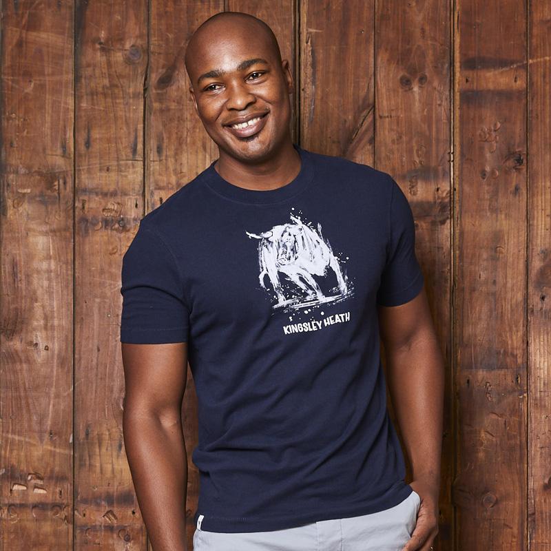 Charcoal Charge Nguni Crew Tee Midnight