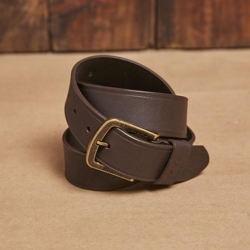 Kingsley Heath Embossed Edge Trim Belt Buffalo/Nickel