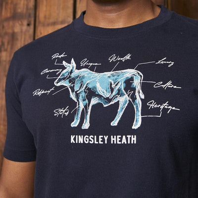 Kingsley Heath Watercolour Story Crew Tee Midnight