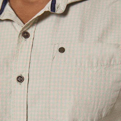 Kingsley Heath Micro Gingham Slim Fit Shirt Trout