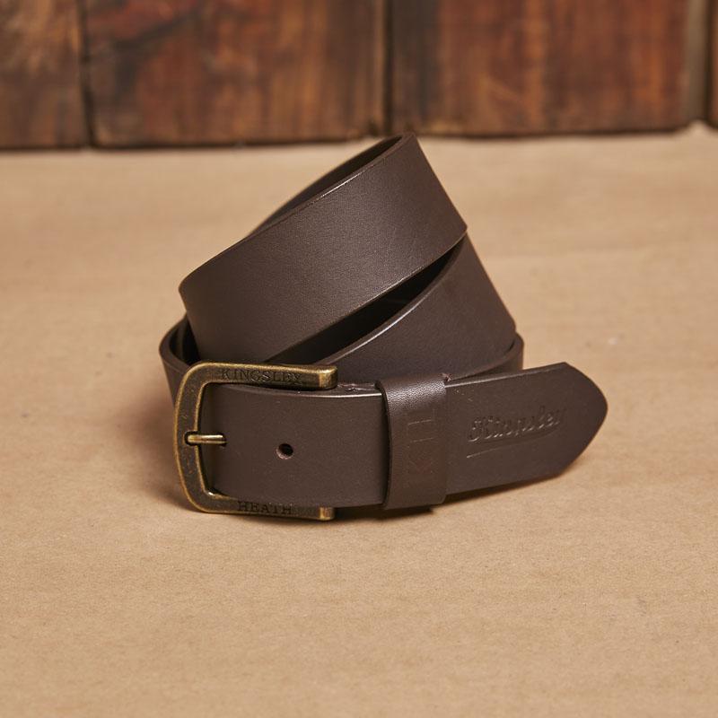 Kingsley Heath Clean Script Logo Belt Buffalo/Brass